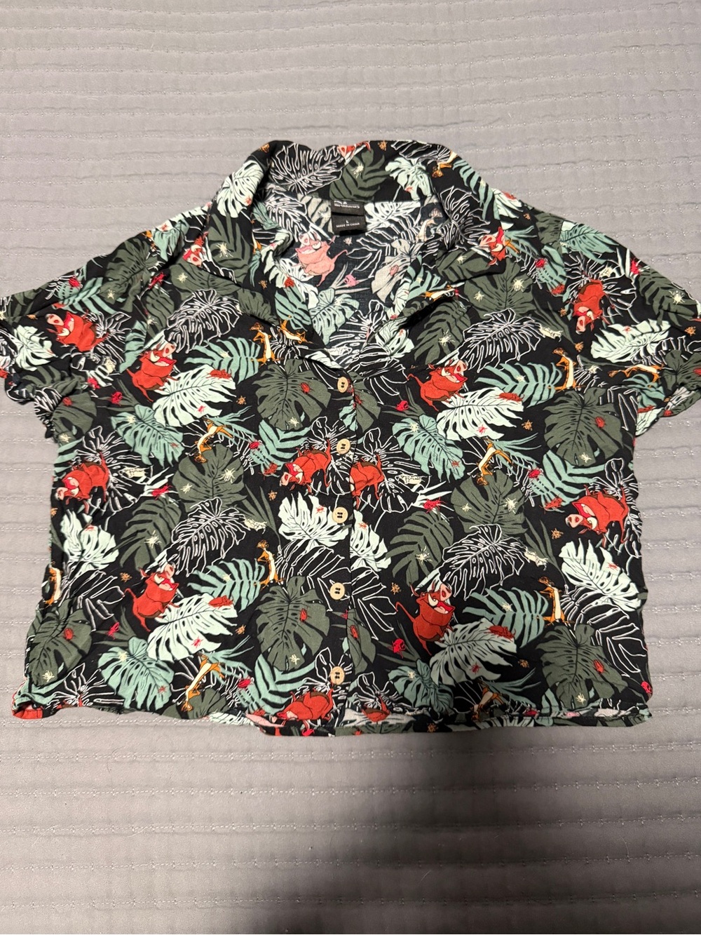 Her Universe Timon and Pumbaa Tropical Button-Down Shirt